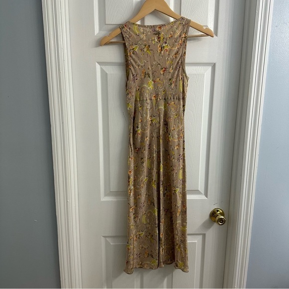 Y2K Bebe Dress Knee Length Vintage Floral Coquette Dainty Silk Size Extra Small - Picture 4 of 7